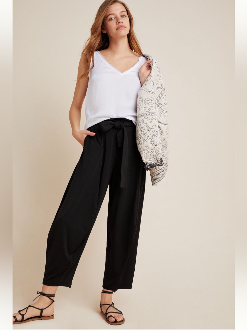Anthropologie Women’s Black Harem Pants - Size XL